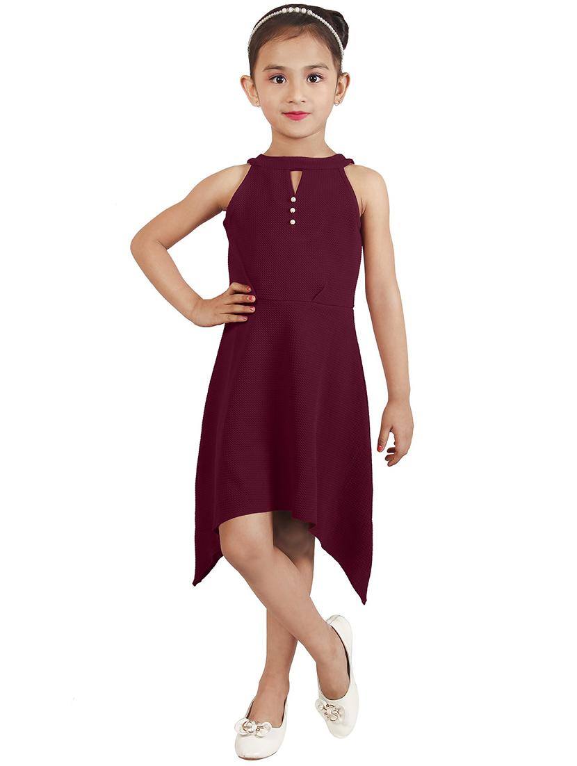 girls key hole neck sleeveless frock - 20451350 -  Zoom Image - 0