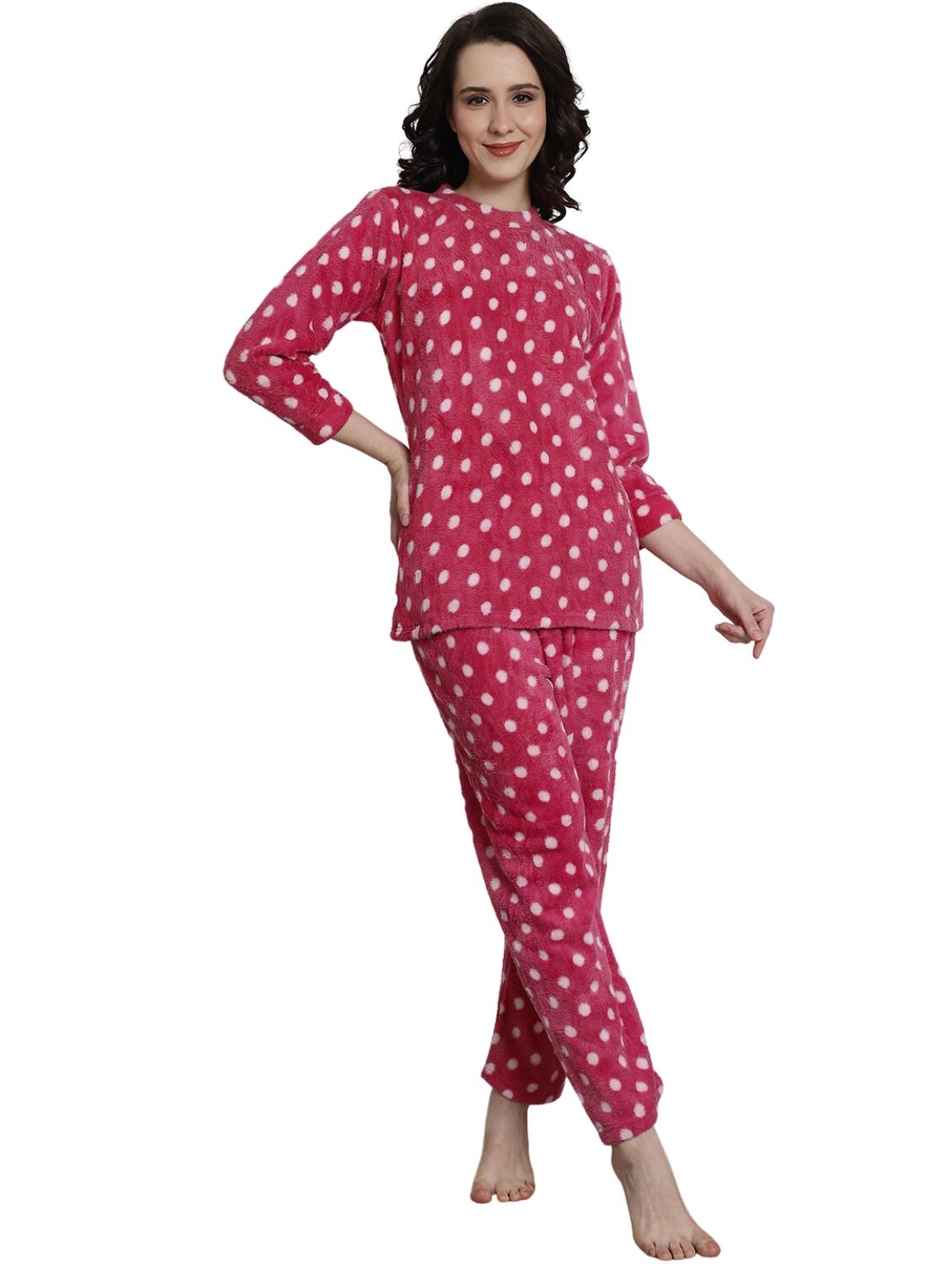 pink polka dots pyjama nightwear set - 20451393 - Zoom Image - 0