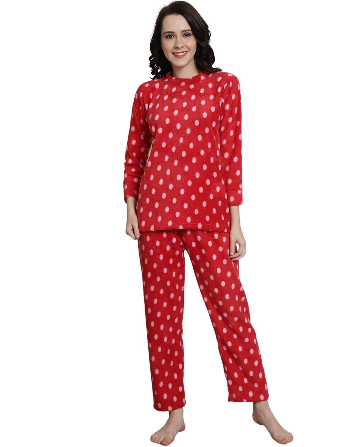 red polka dots pyjama nightwear set - 20451396 - Zoom Image - 0