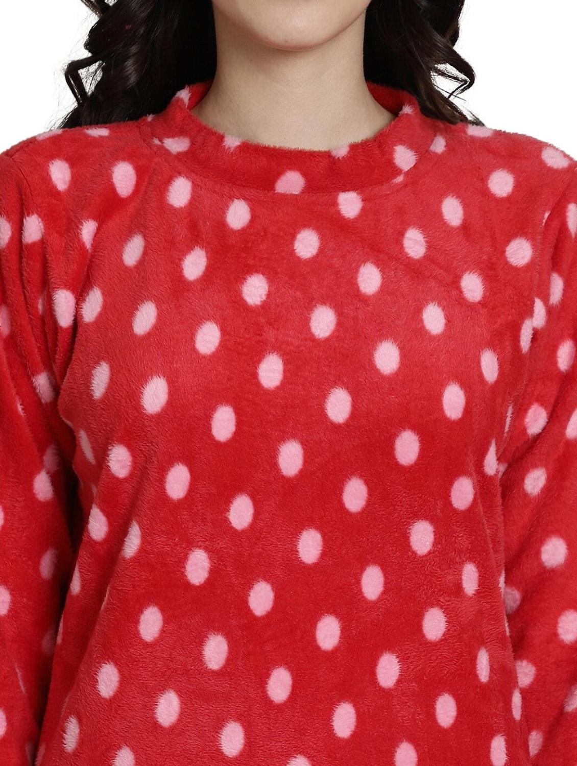 red polka dots pyjama nightwear set - 20451396 - Standard Image - 3