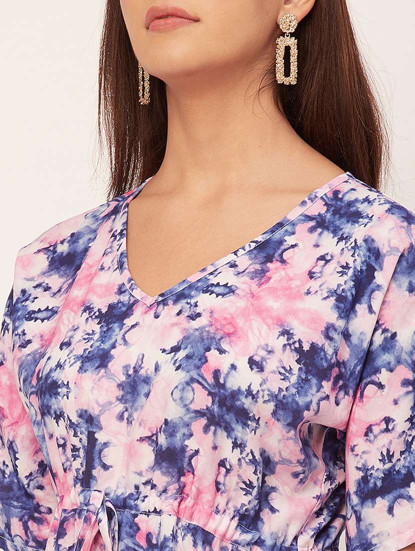 pink abstract printed a-line dress - 20451551 -  Standard Image - 5