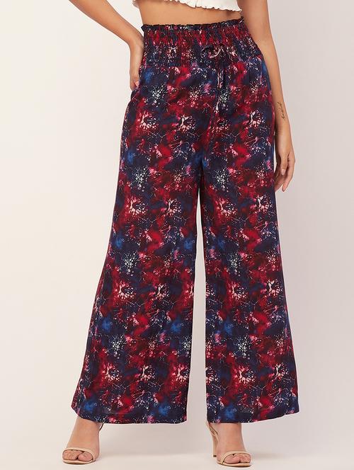 women multi colored flared palazzo - 20451560 - Standard Image - 0