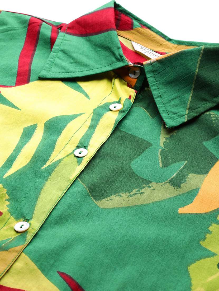 women green shirt & pant co-ord sets - 20451571 -  Standard Image - 5