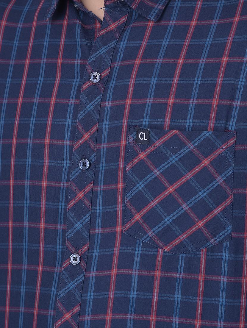 slim fit cotton checked casual shirt - 20455006 - Standard Image - 5