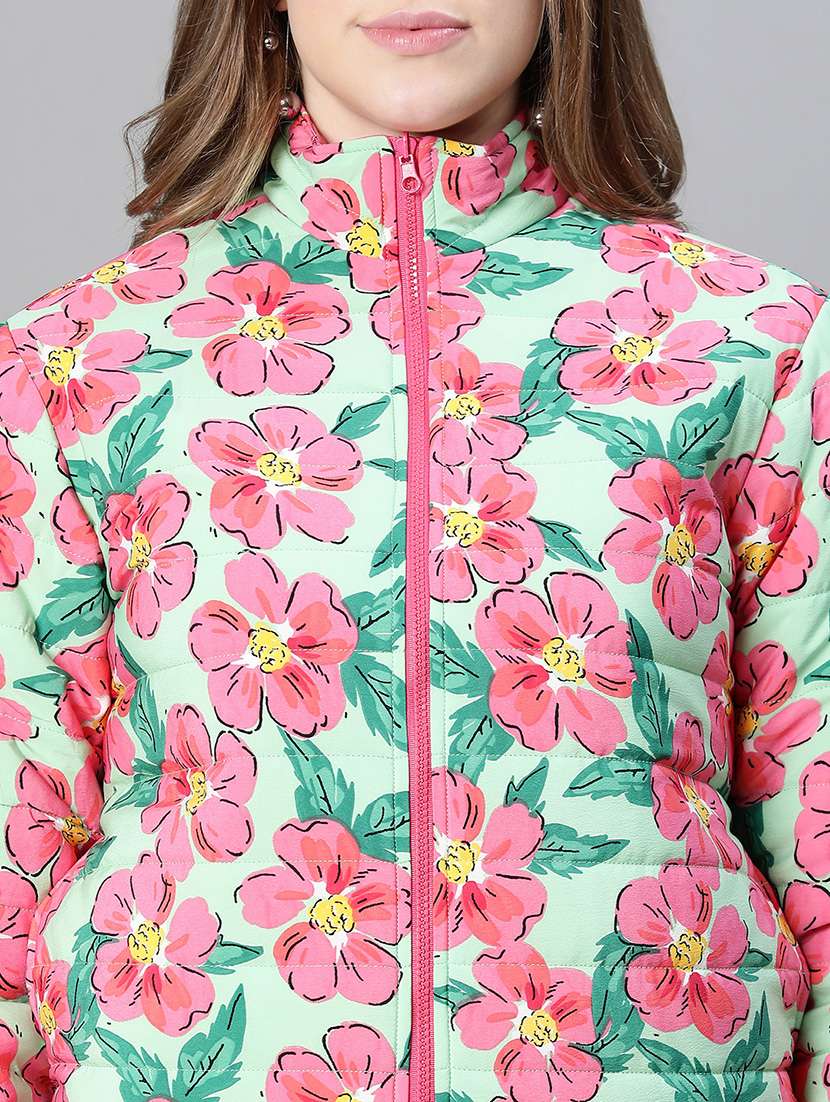 women multi colored polyester regular jacket - 20458023 -  Standard Image - 5