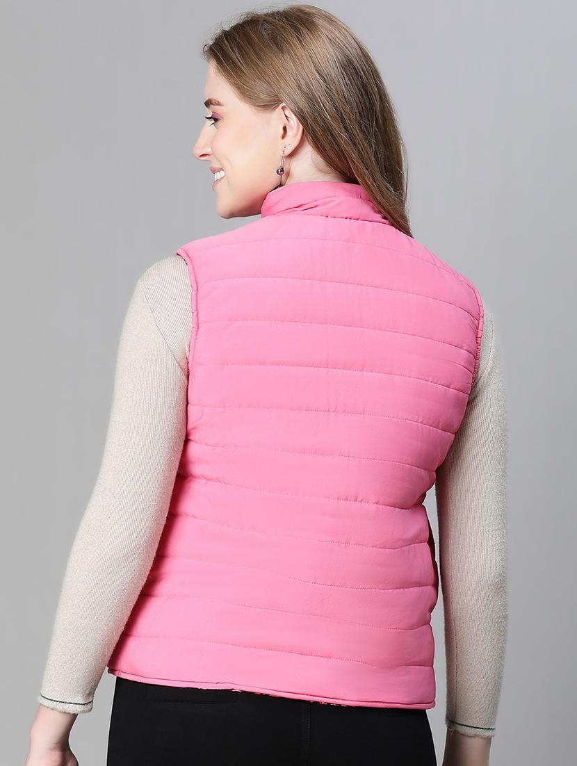 women multi colored polyester reversible jacket - 20458026 - Standard Image - 3