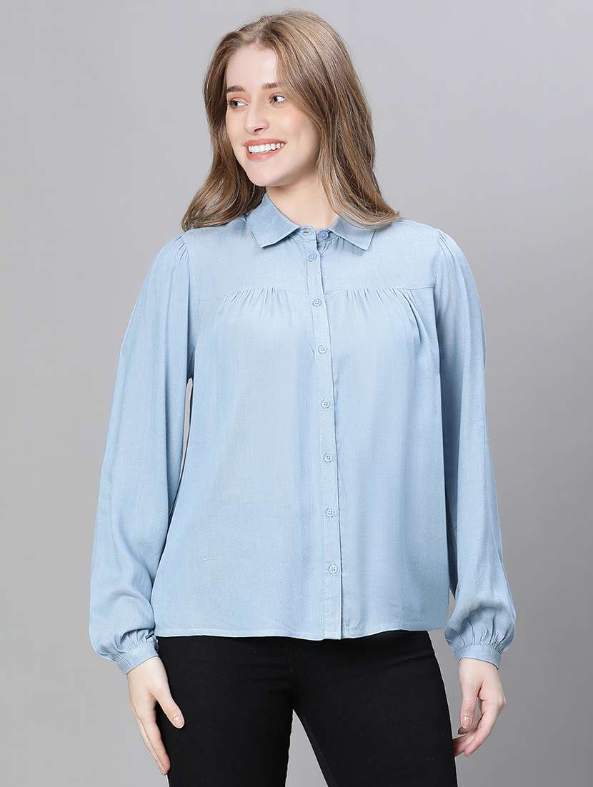 purist blue solid relaxed fit shirt - 20458074 -  Zoom Image - 0