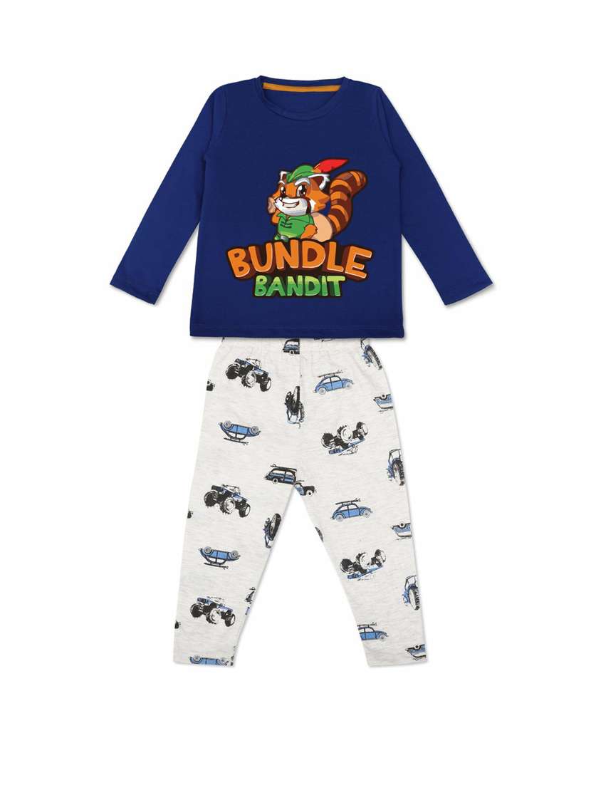 boys graphic print pyjama nightwear set