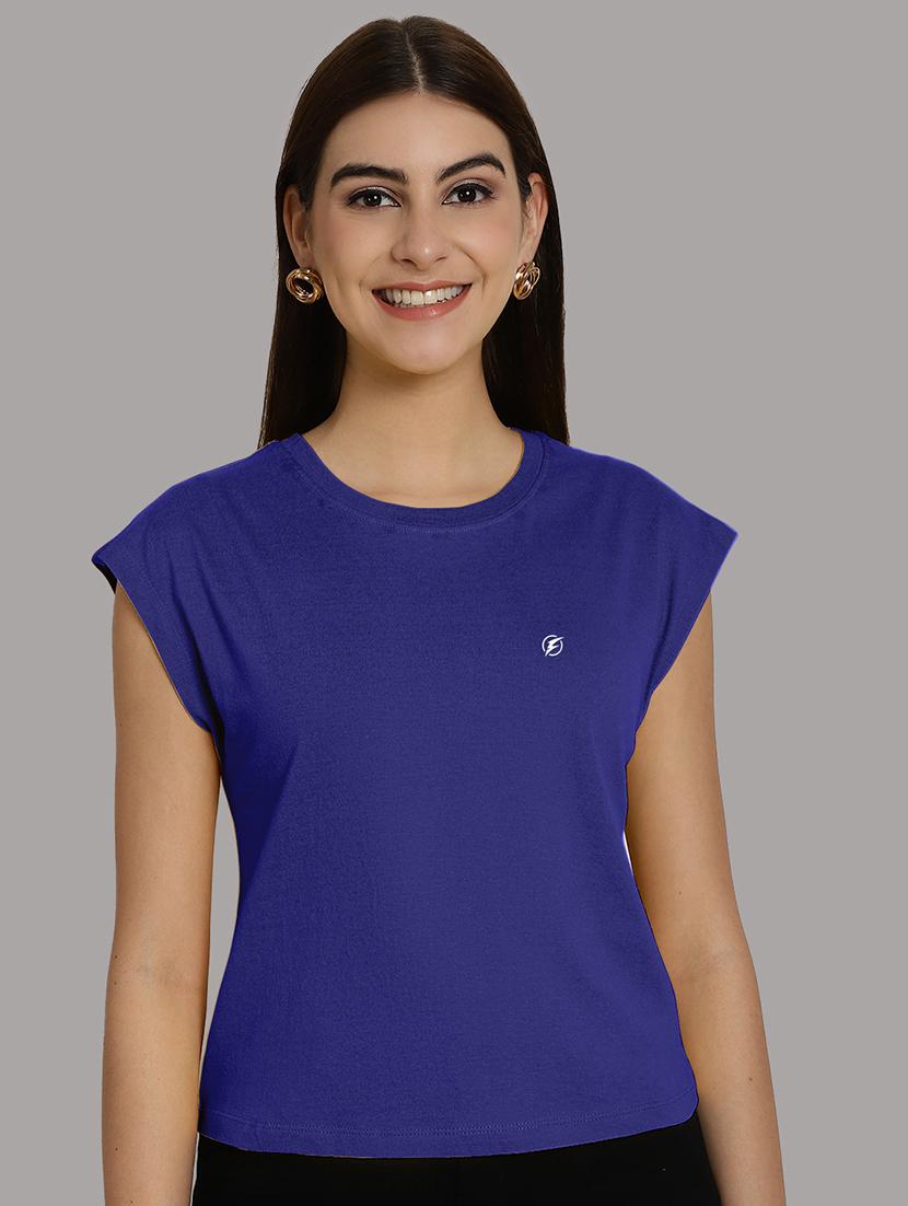 women's plain round neck t-shirt - 20458339 -  Zoom Image - 0