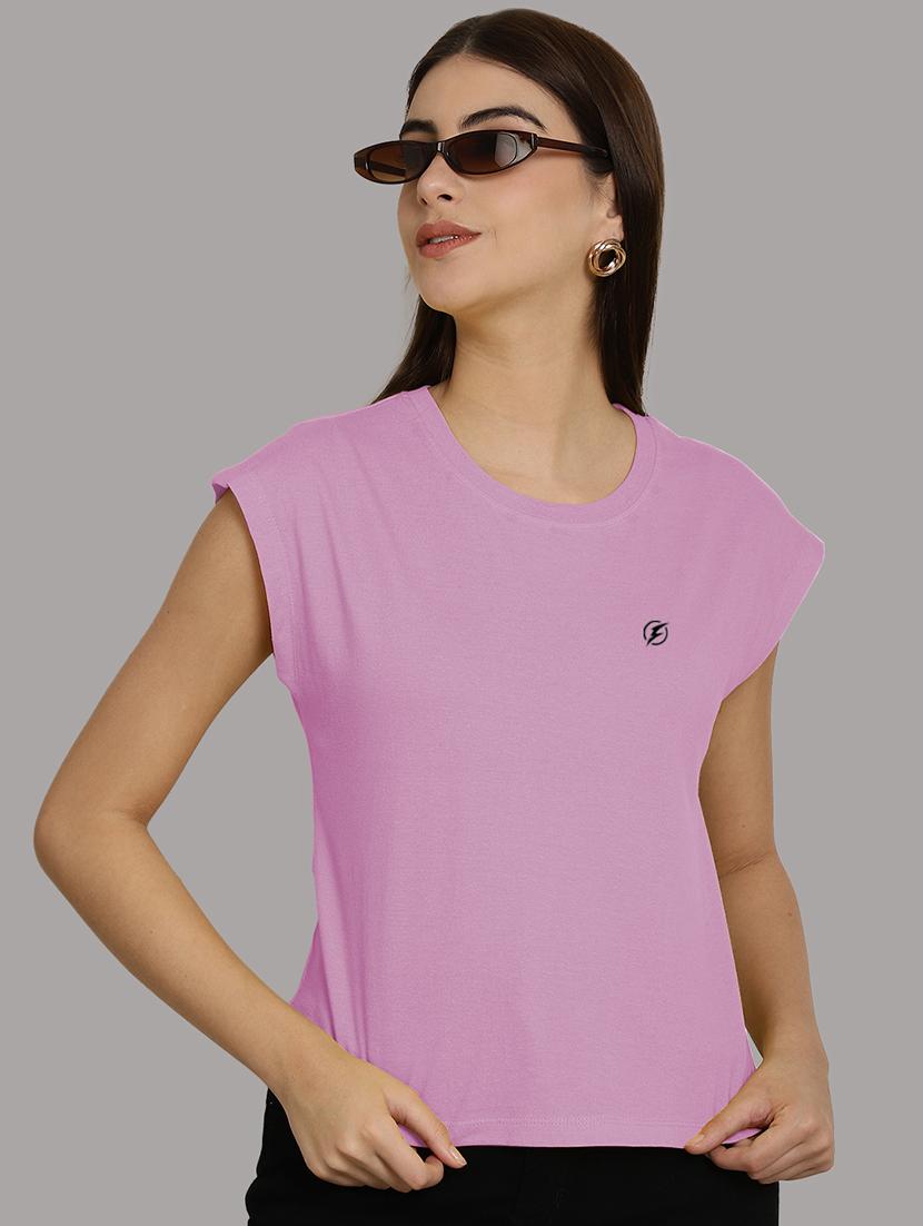women's plain round neck t-shirt - 20458343 - Standard Image - 3