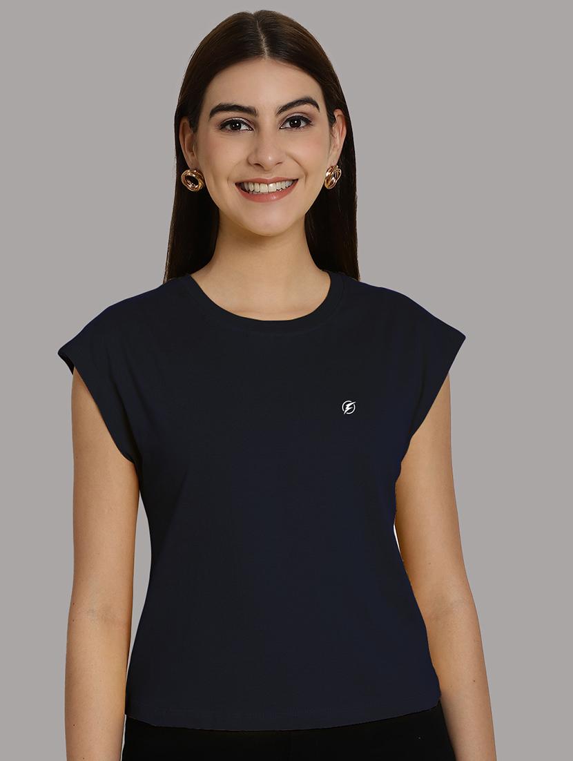 women's plain round neck t-shirt - 20458344 - Zoom Image - 0