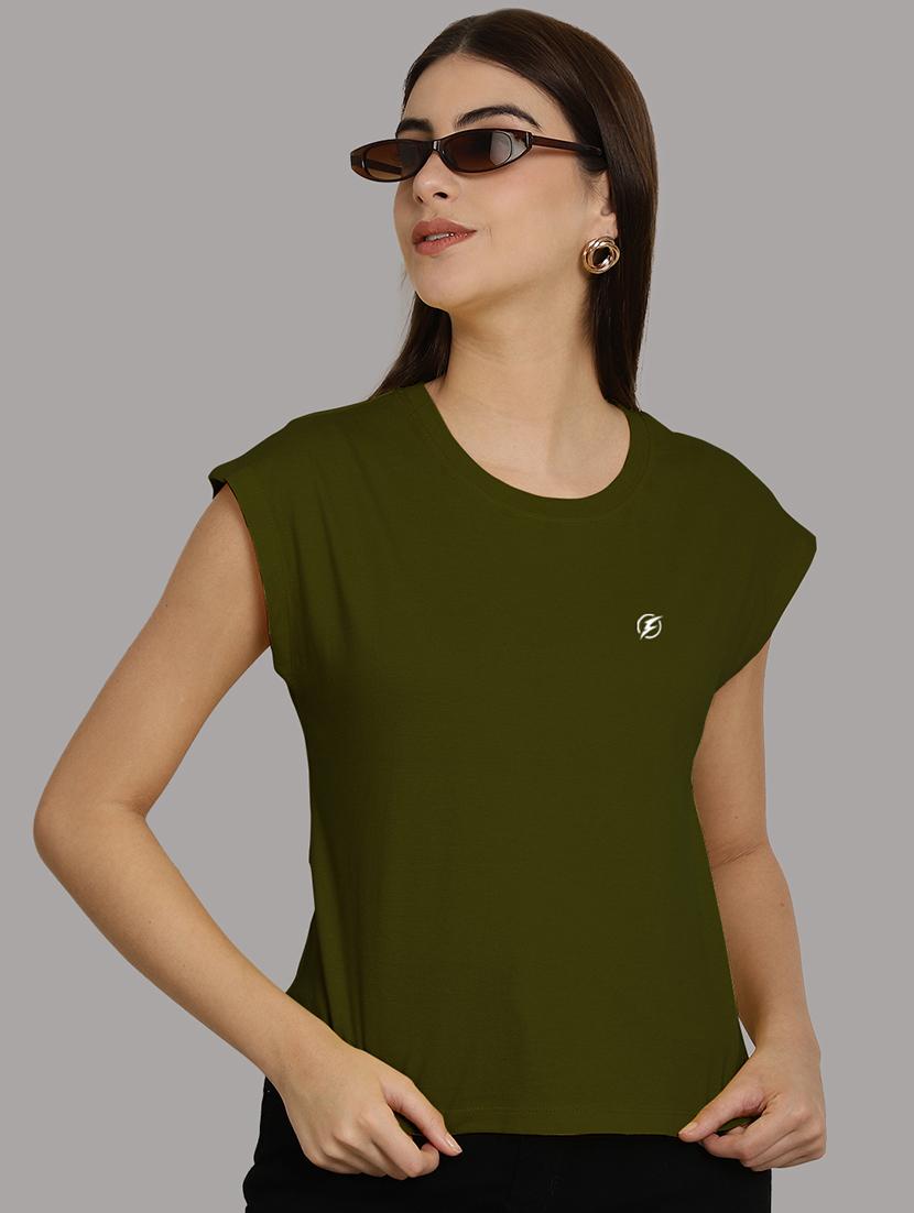 women's plain round neck t-shirt - 20458349 - Standard Image - 3