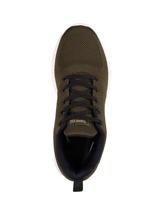 olive lace up sport shoes - 20458398 - Standard Image - 3