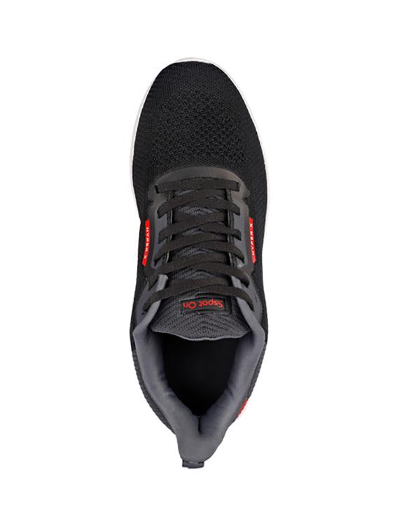 black lace up sport shoes - 20458426 - Standard Image - 3