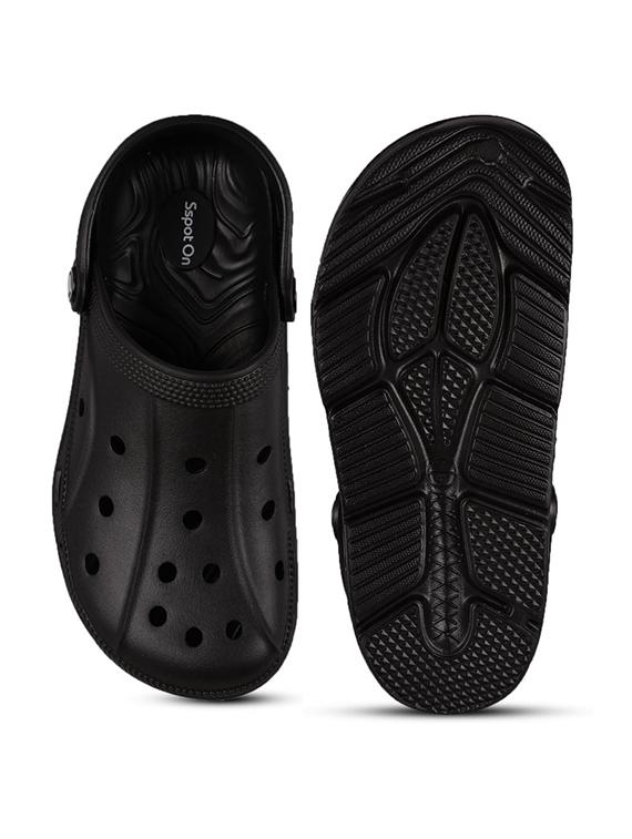 black solid crocs - 20458626 - Standard Image - 3