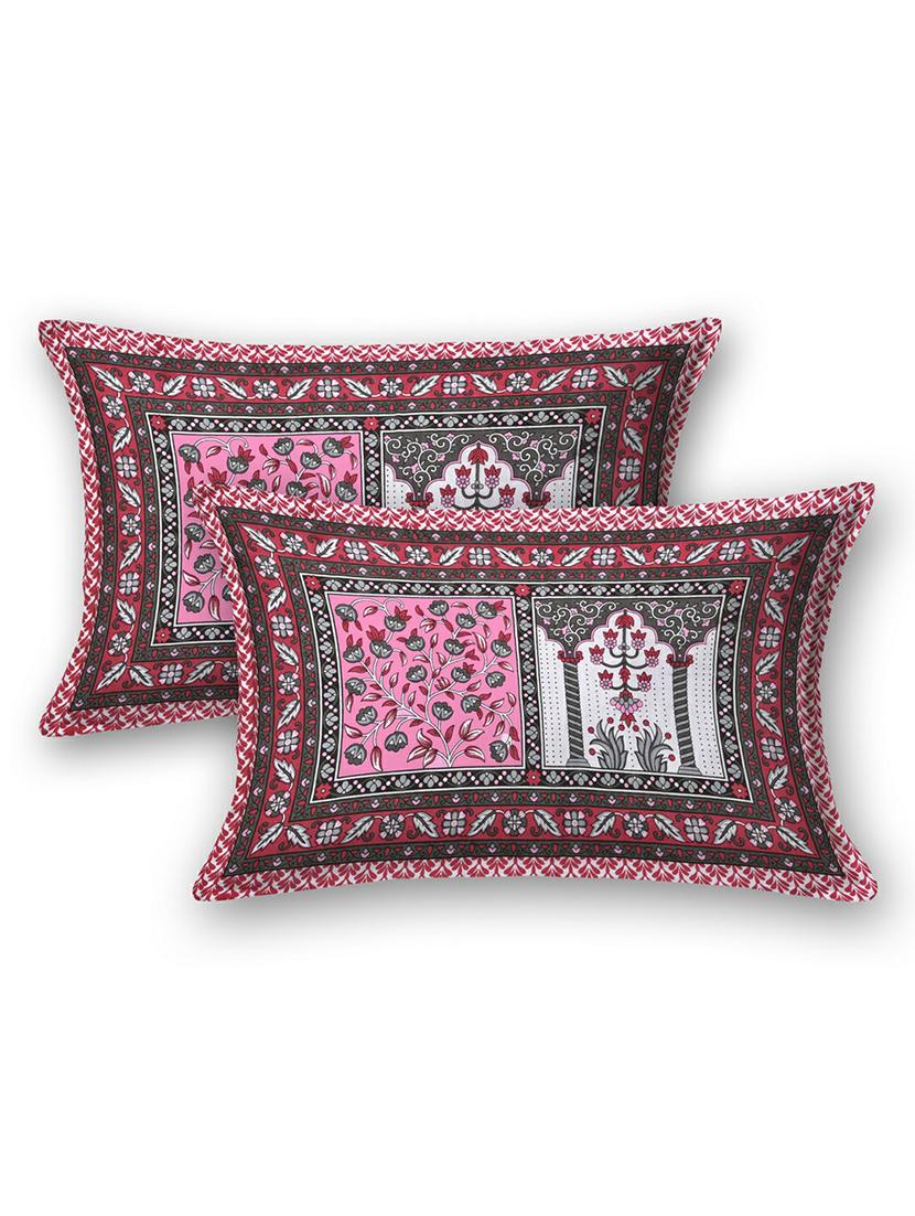 jaipuri hand printed double bedsheet with two pillow covers - 20458733 - Standard Image - 3