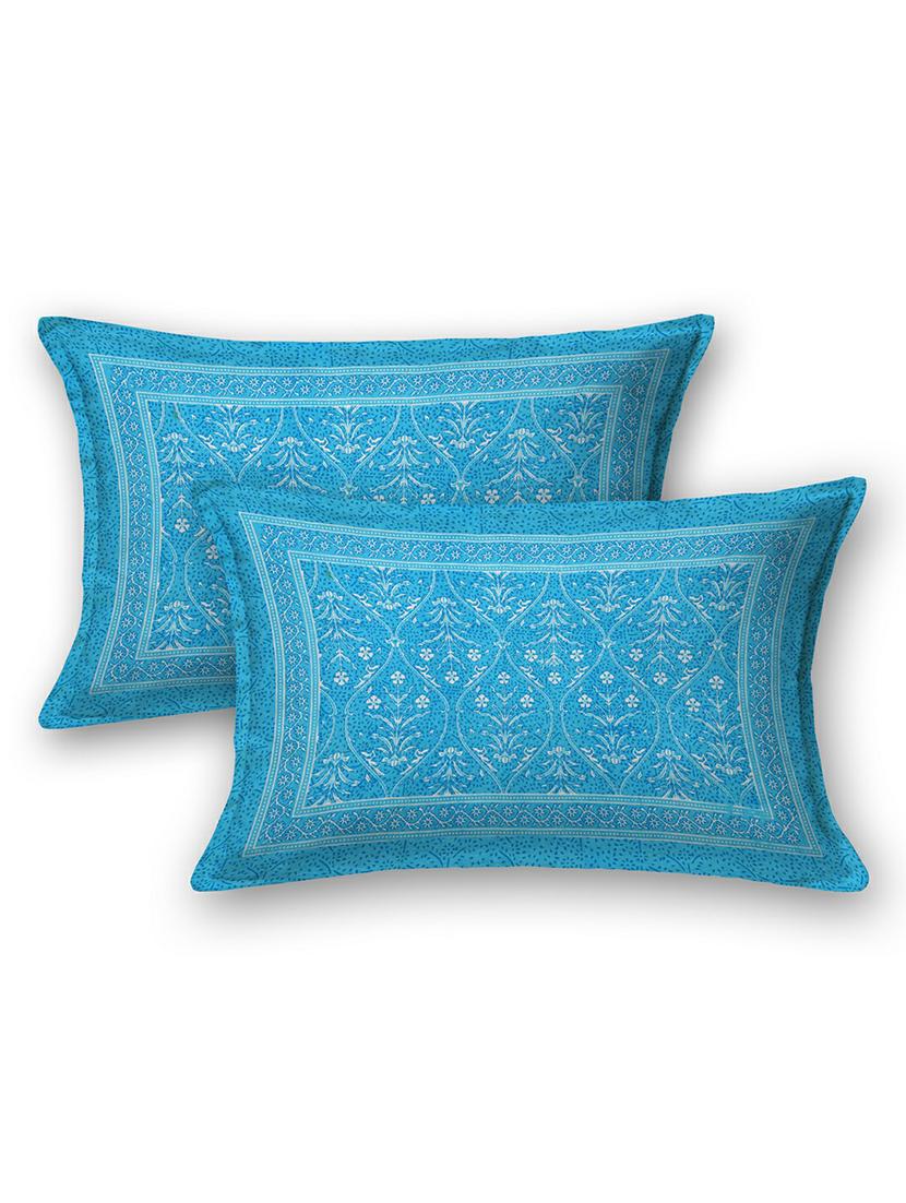 jaipuri hand printed double bedsheet with two pillow covers - 20458737 - Standard Image - 3