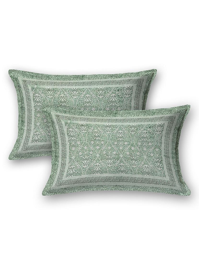 jaipuri hand printed double bedsheet with two pillow covers - 20458738 - Standard Image - 3