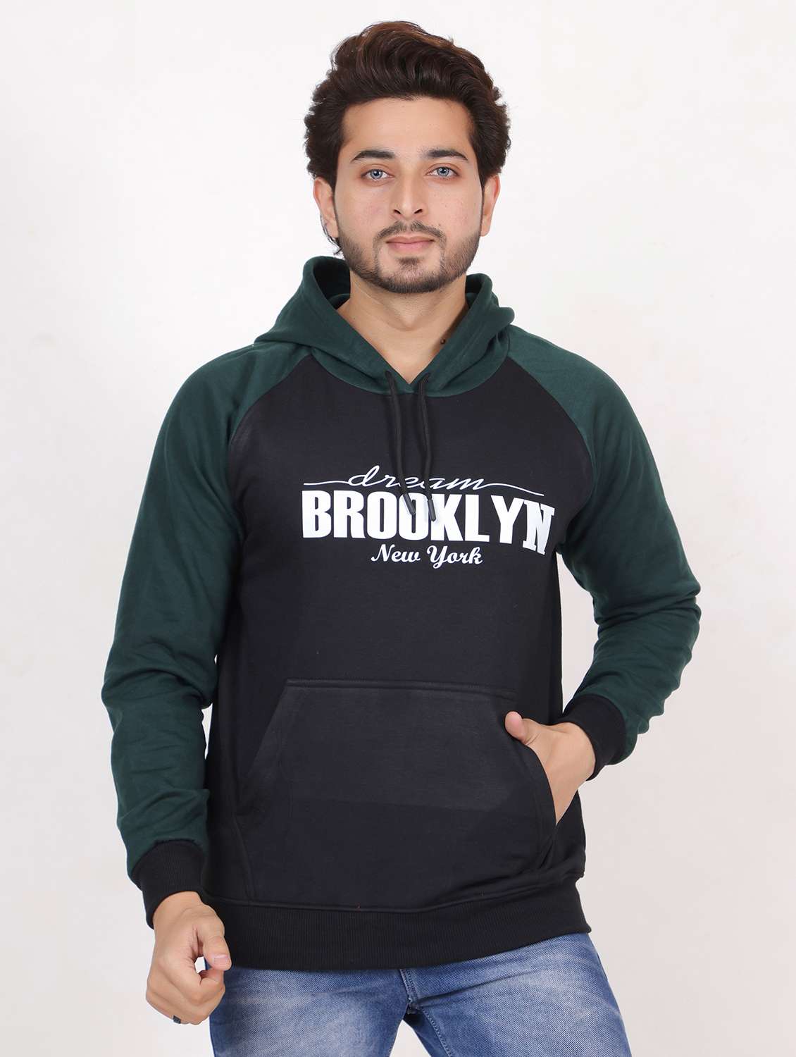 men hooded chest printed sweatshirt - 20458986 - Zoom Image - 0