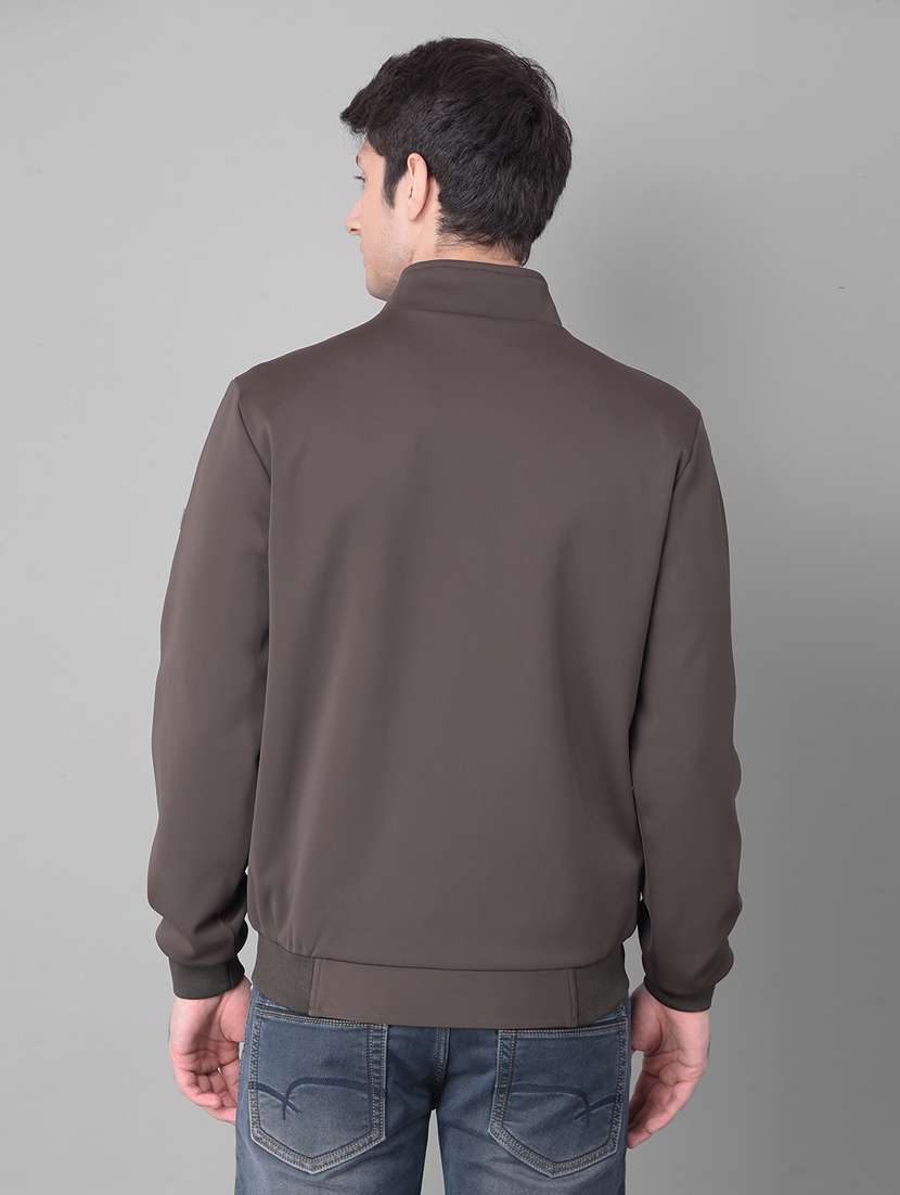 men brown nylon casual jacket - 20459453 -  Standard Image - 3