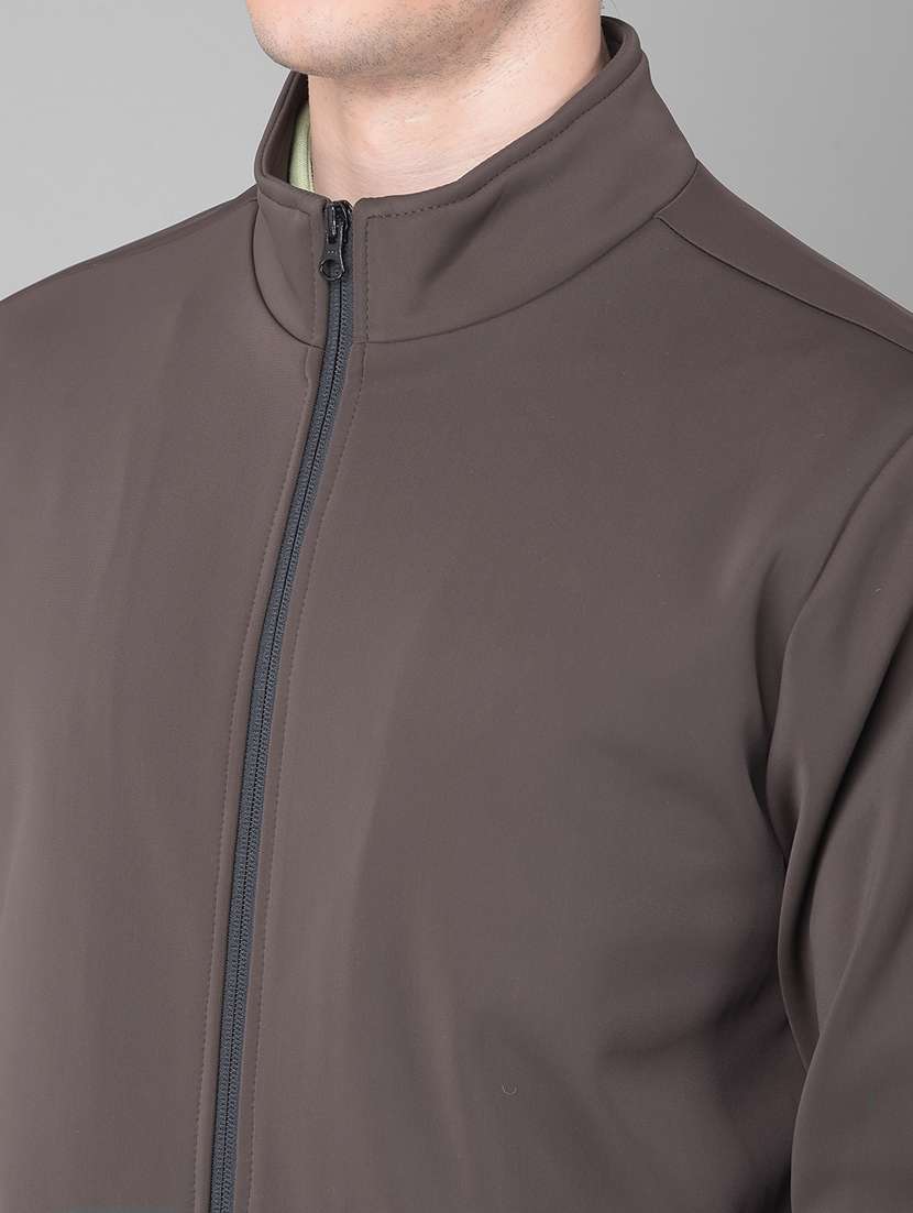 men brown nylon casual jacket - 20459453 -  Standard Image - 5