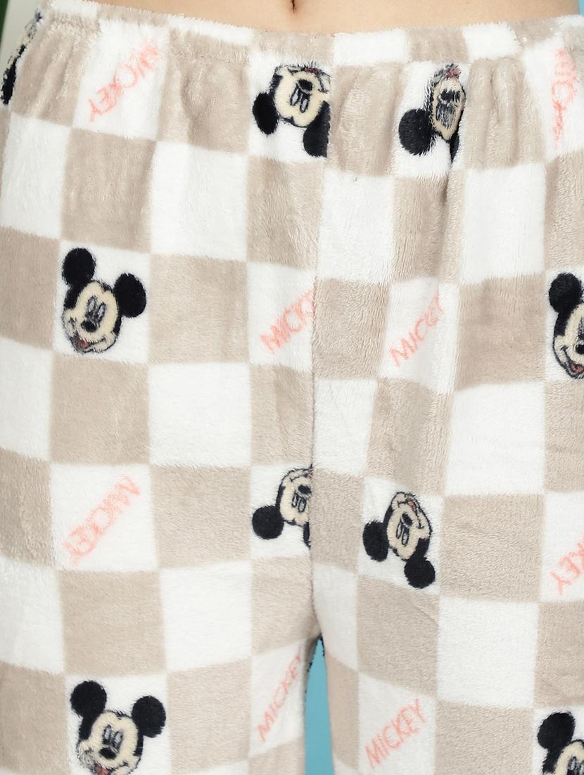 taupe graphic print pyjama nightwear set - 20467781 - Standard Image - 5