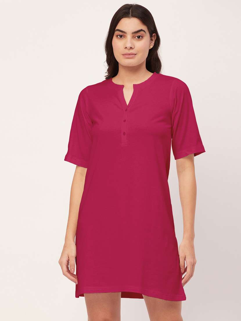magenta solid sleepshirt