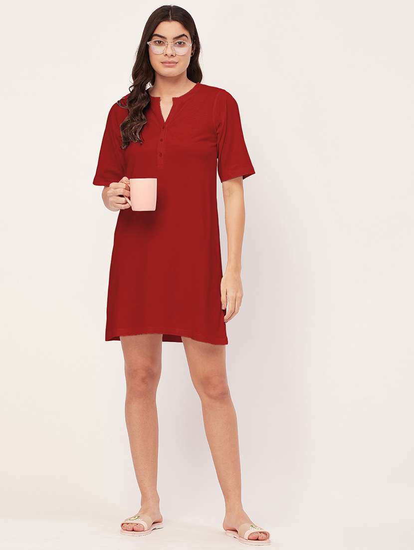 women solid color sleepshirt  - 20468220 -  Standard Image - 5