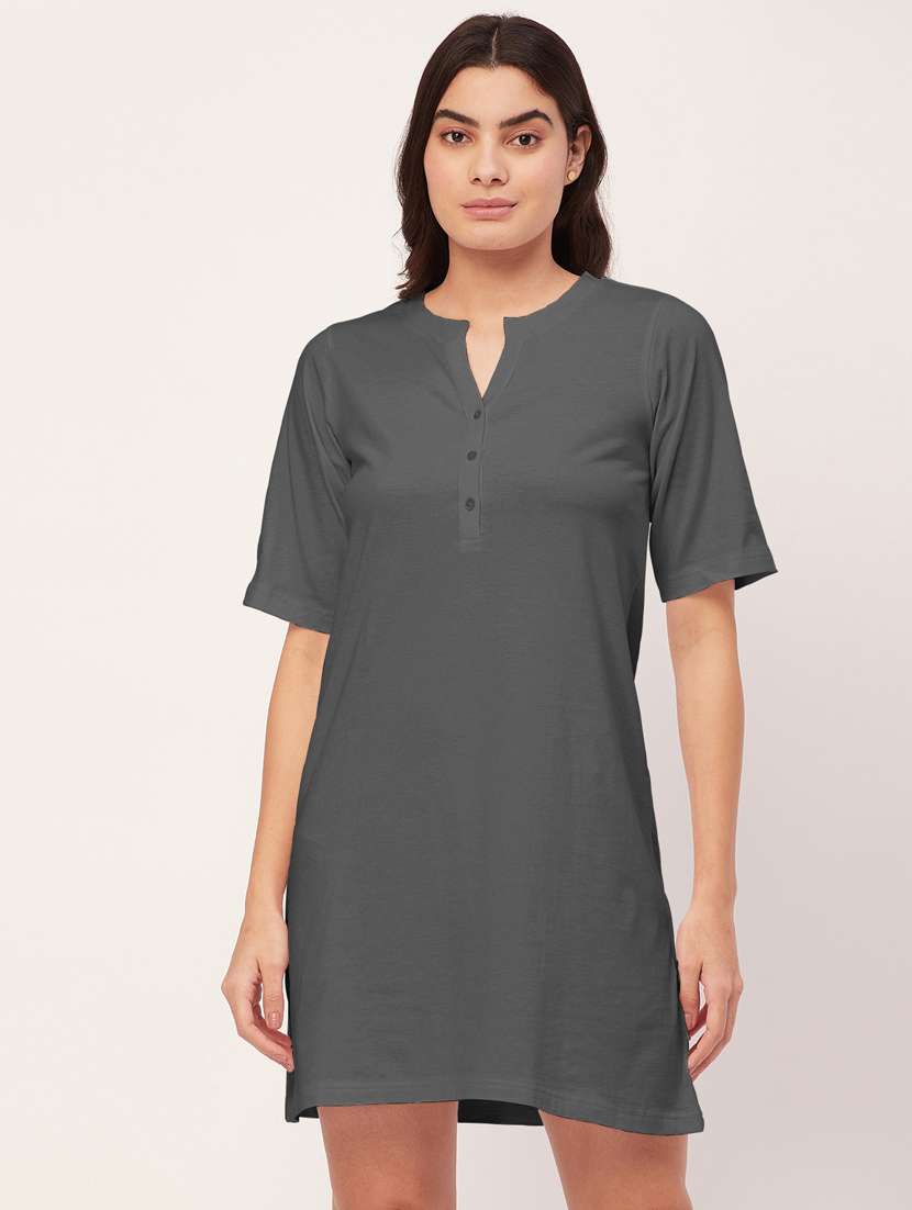 solid grey hosiery sleepshirt