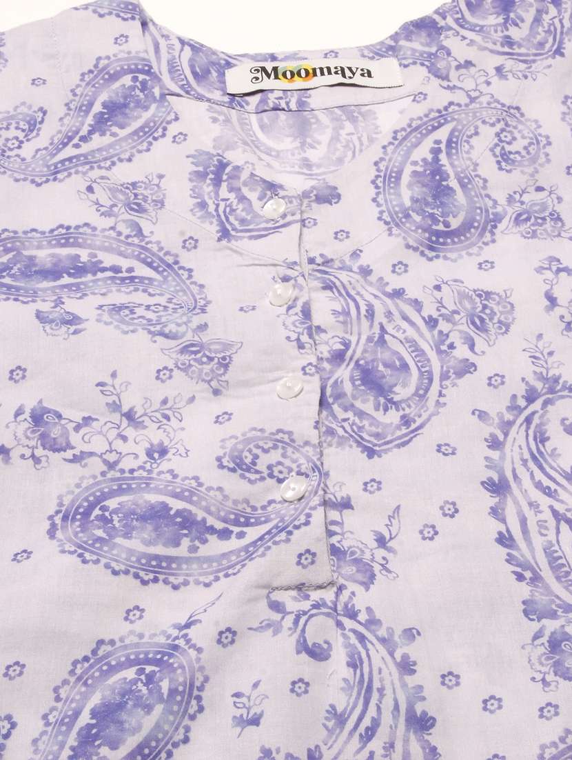 women v-neck paisley print sleepshirt  - 20468228 -  Standard Image - 5