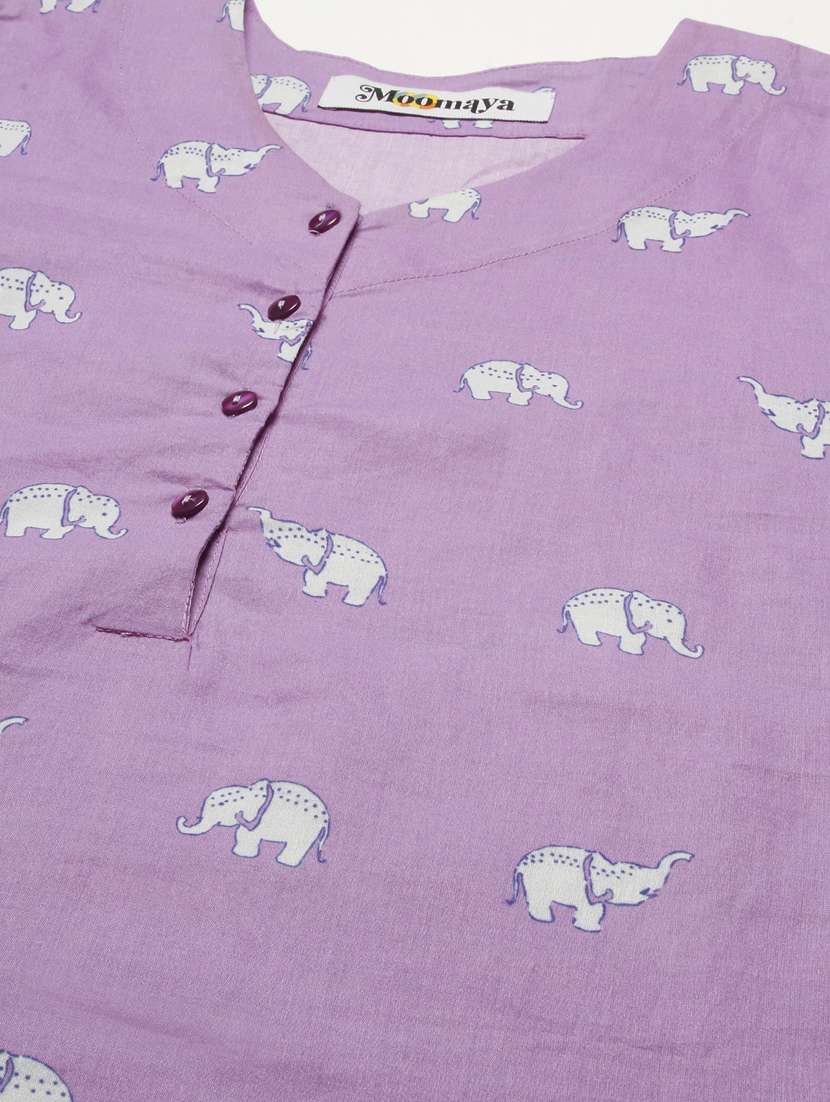 lavender quriky print sleepshirt  - 20468229 -  Standard Image - 5