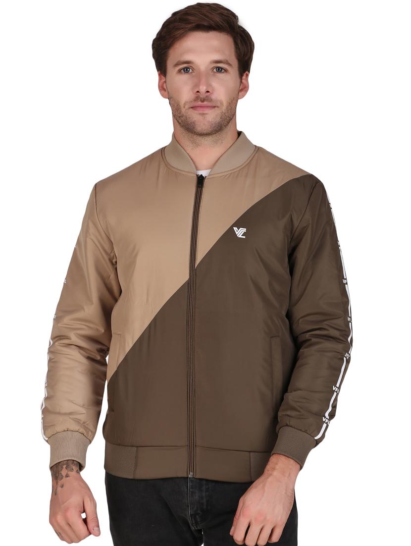 men color block multi colored polyester casual jacket - 20468289 - Zoom Image - 0