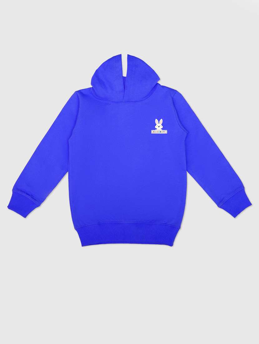 boys hooded solid regular sweatshirt