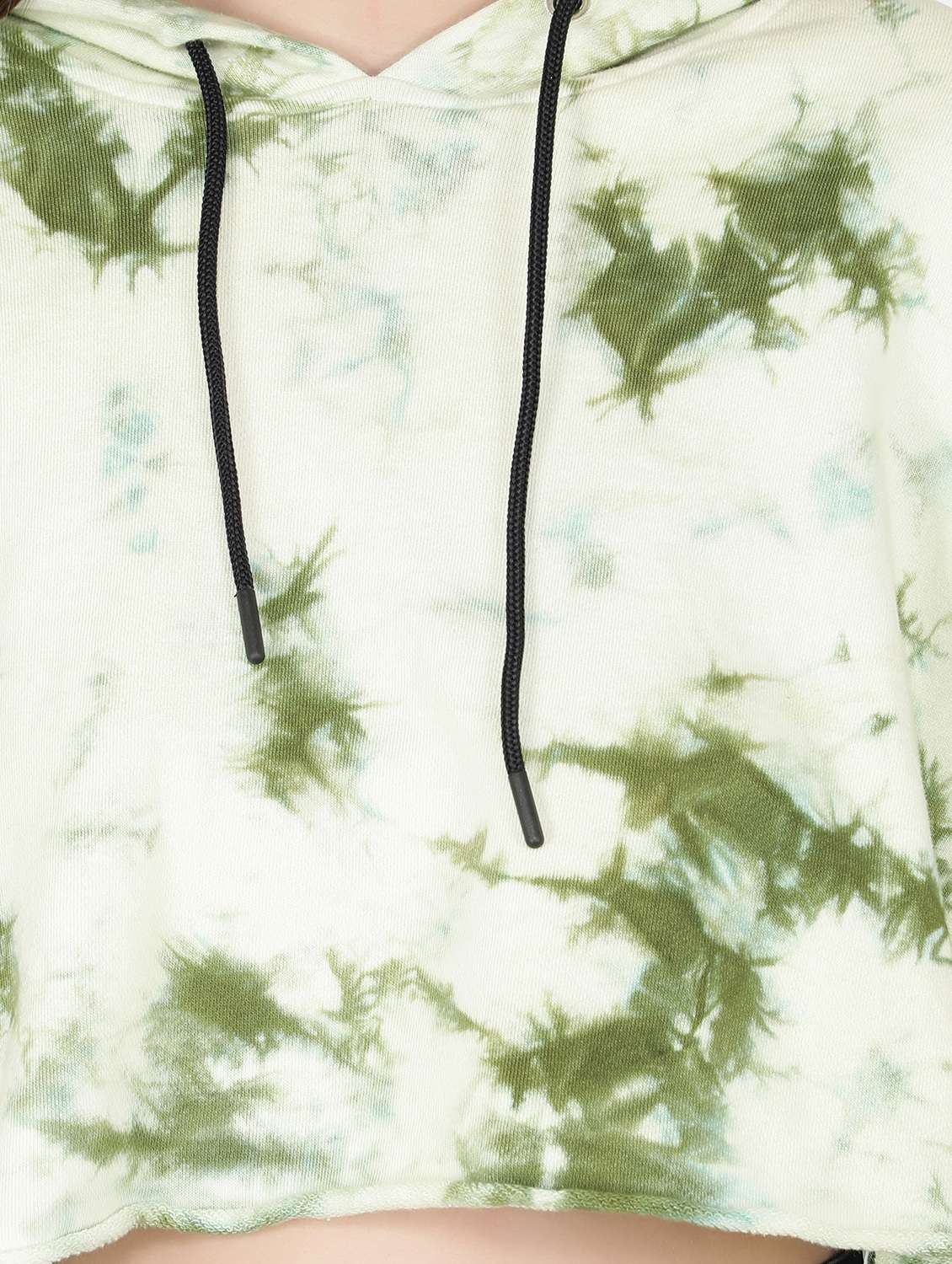 green tie & dye cropped sweatshirt - 20469036 - Standard Image - 3