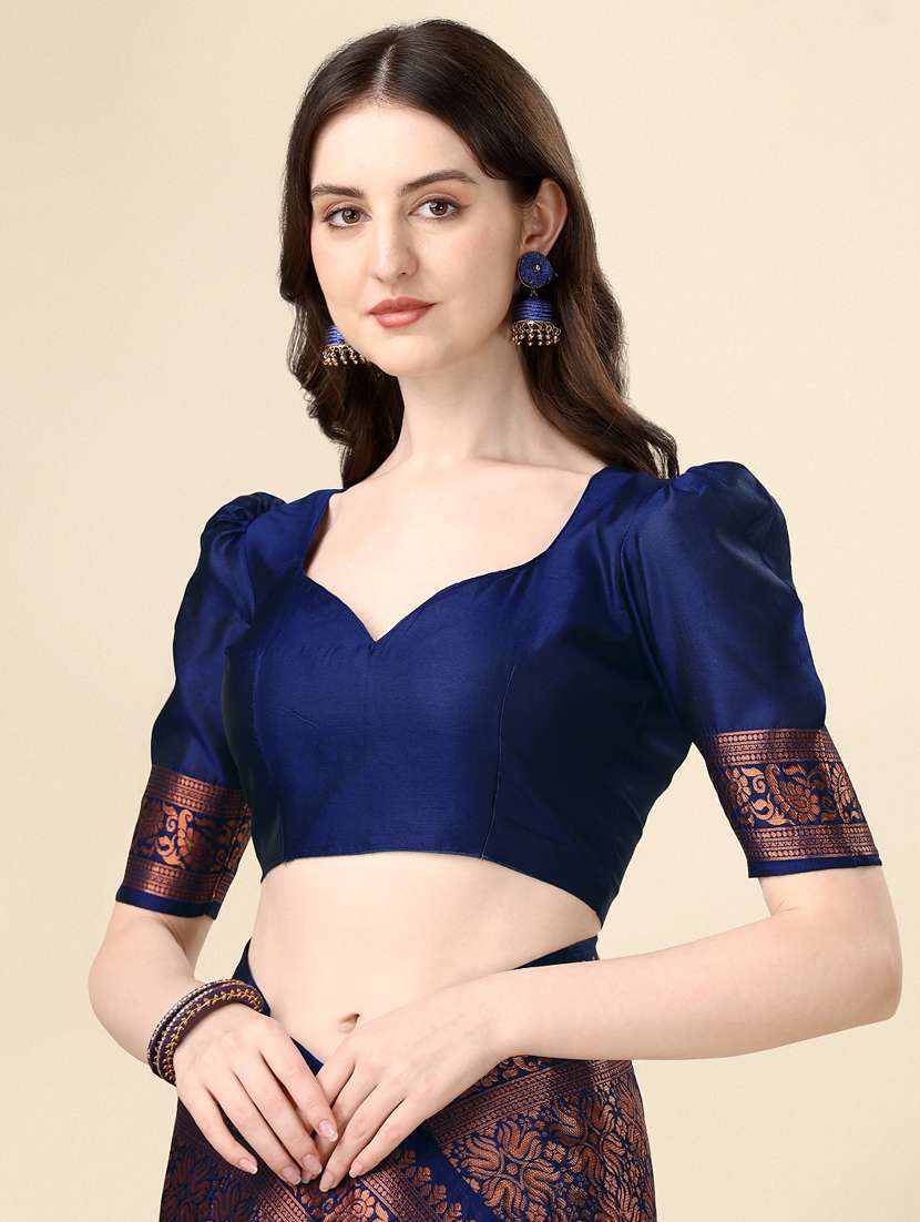 women's banarasi saree with blouse - 20469357 - Standard Image - 3