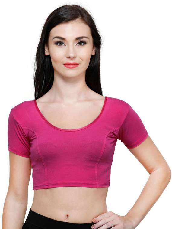 women pink solid stitched blouse - 20469663 - Zoom Image - 0