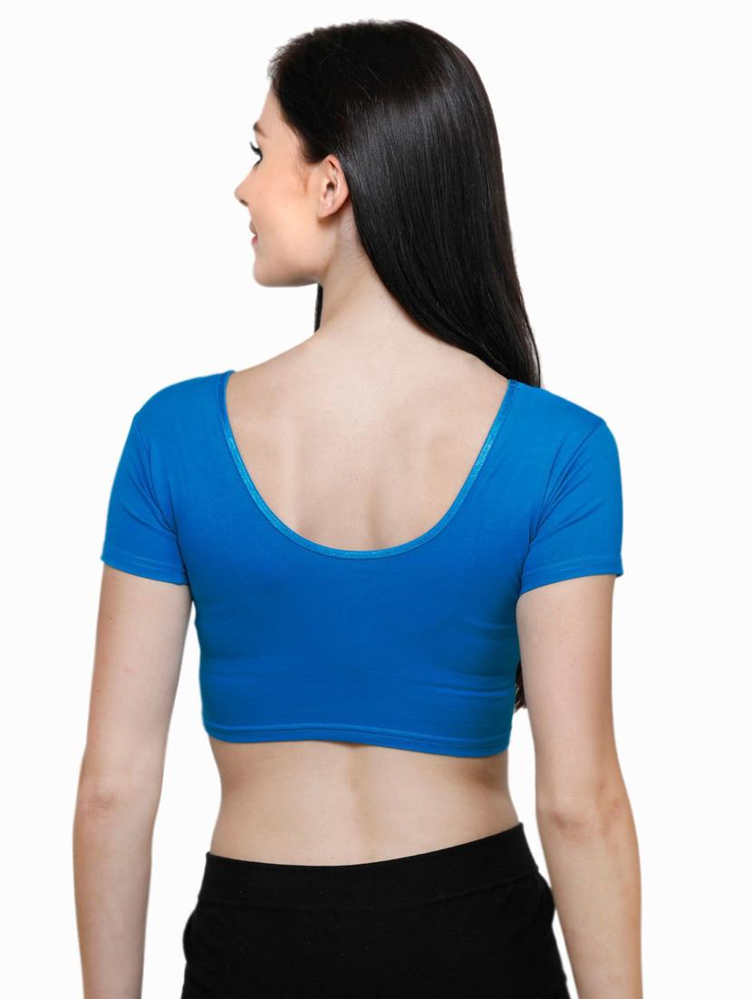 women light blue solid stitched blouse - 20469667 - Standard Image - 3