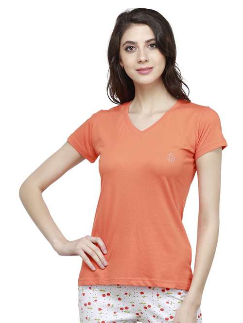 women's plain v neck t-shirt - 20469716 -  Standard Image - 0