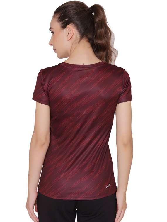 maroon printed regular t-shirt - 20469719 - Standard Image - 3