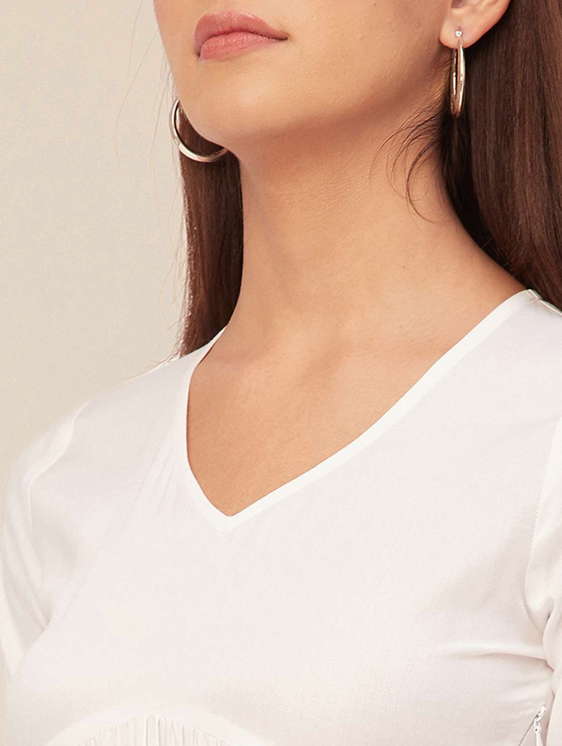 white solid tiered dress - 20473248 -  Standard Image - 5