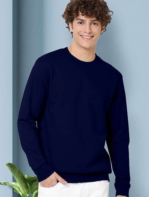 men solid sweatshirt