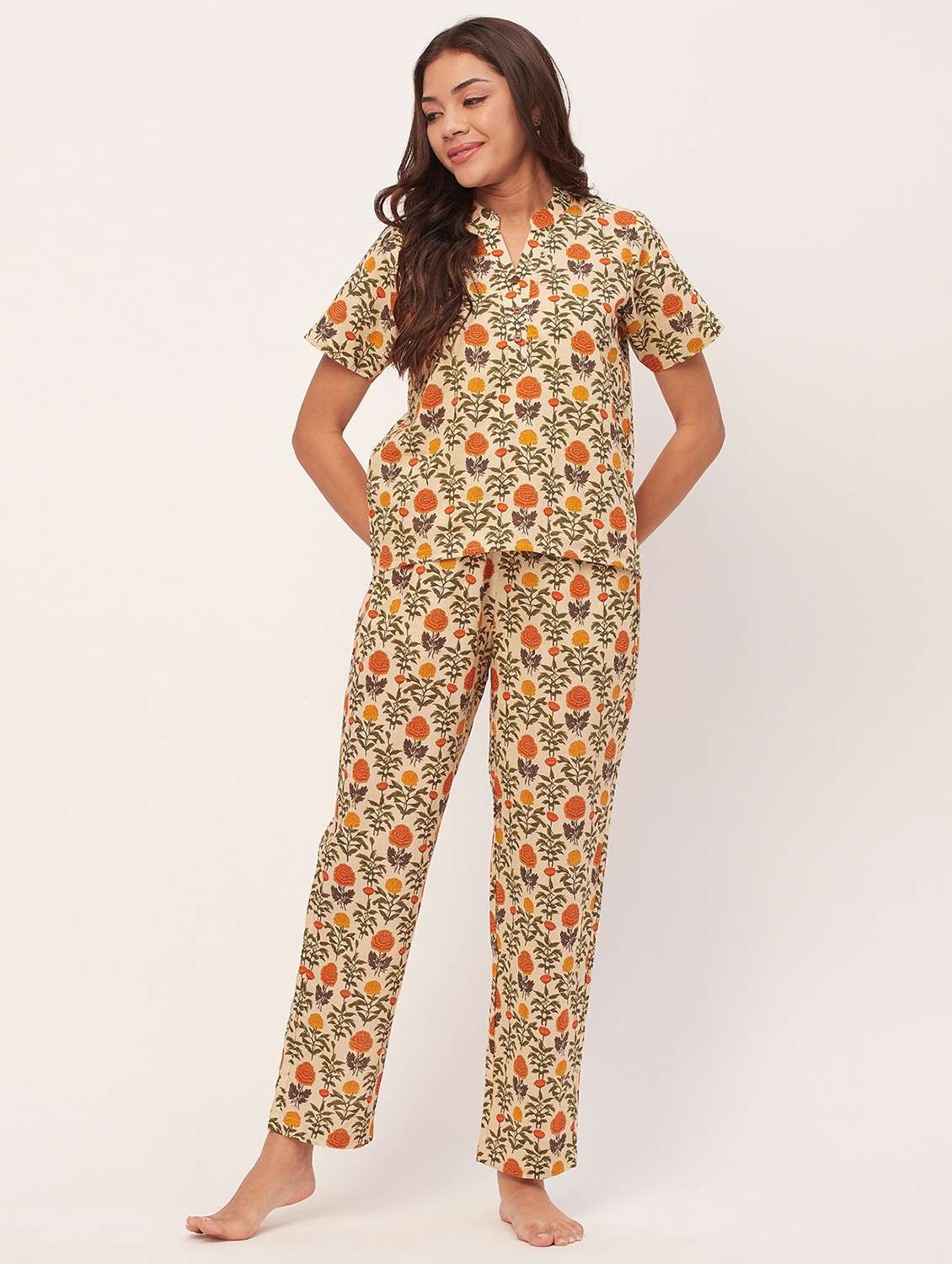 lemon sherbet floral pyjama nightwear set