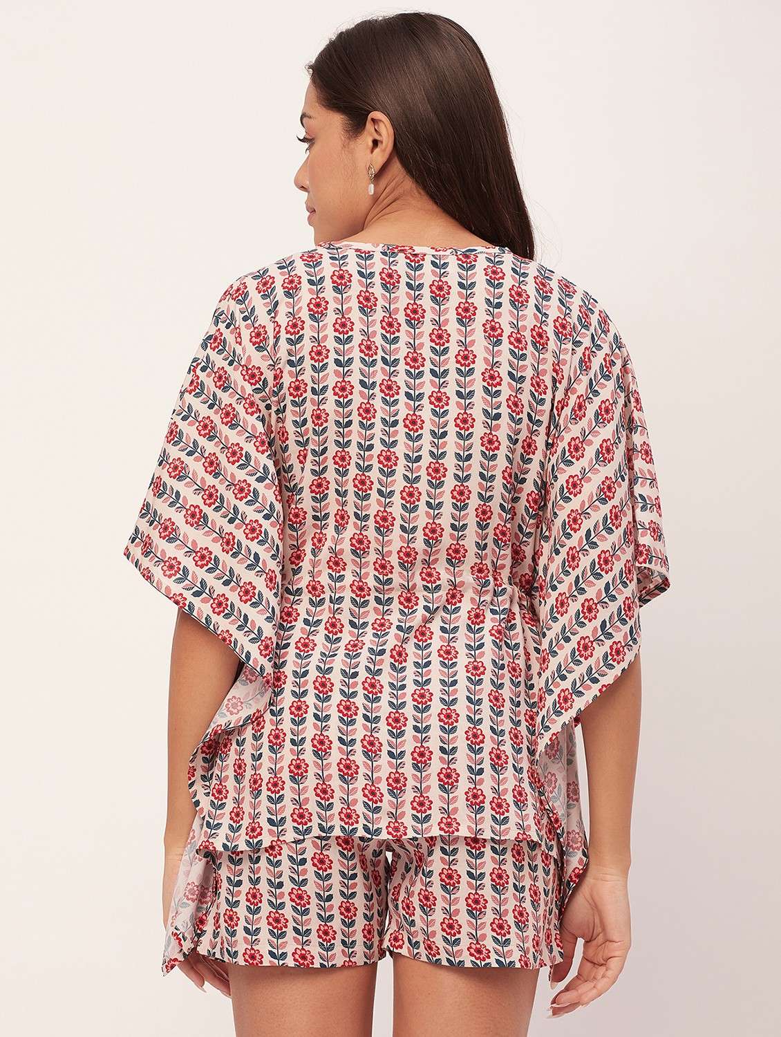 pink floral shorts nightwear set - 20475928 -  Standard Image - 3