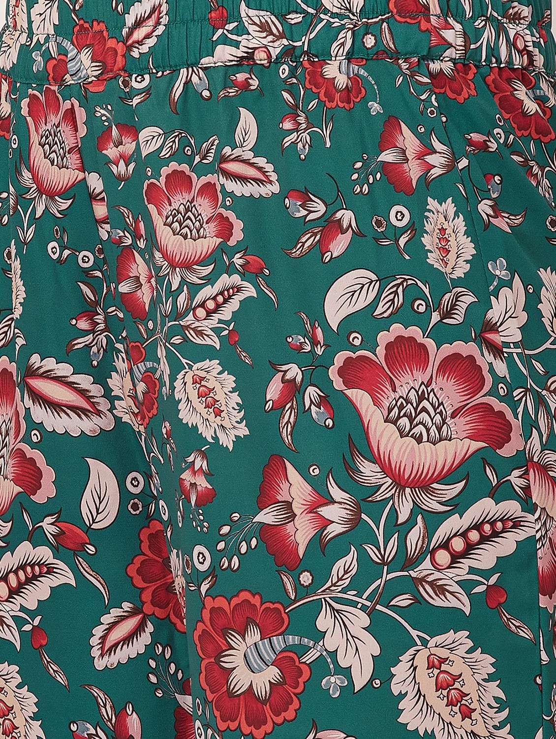 teal floral print pyjama nightwear set - 20475948 - Standard Image - 5