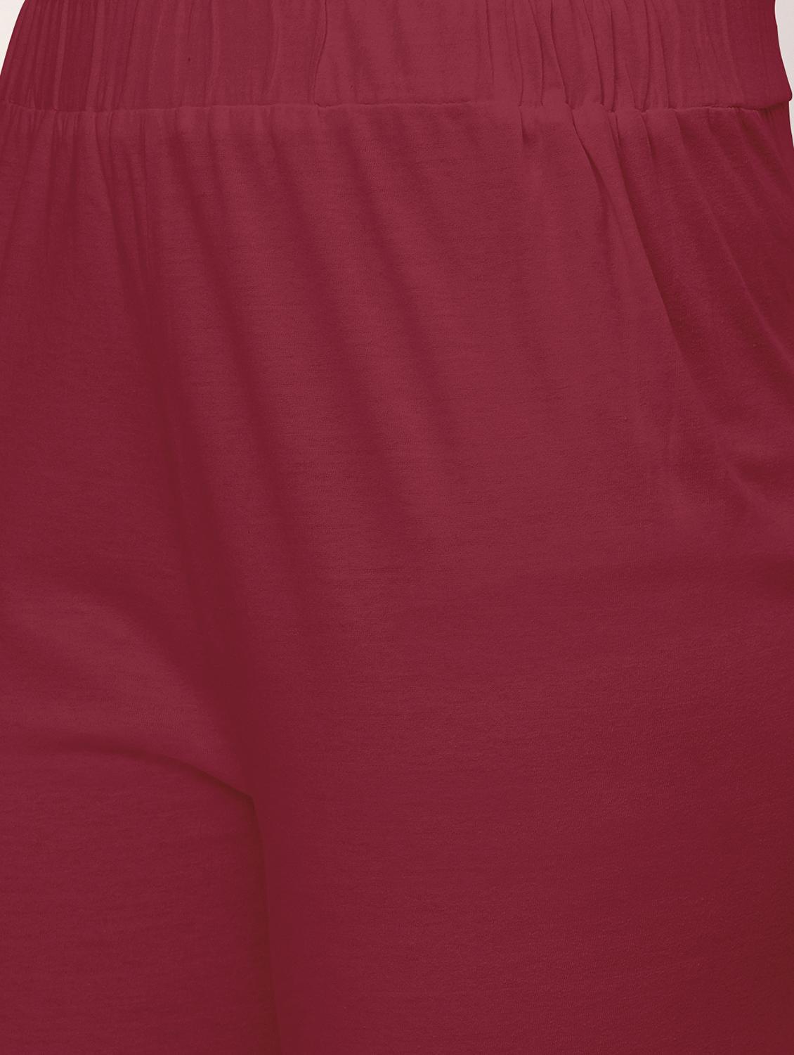 maroon solid pyjama nightwear set - 20476002 - Standard Image - 5
