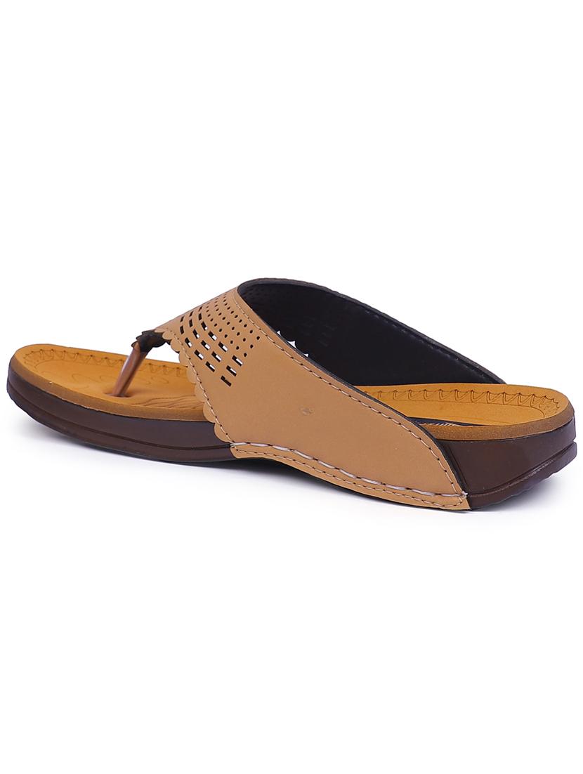 women beige cut work flats - 20476186 - Standard Image - 3