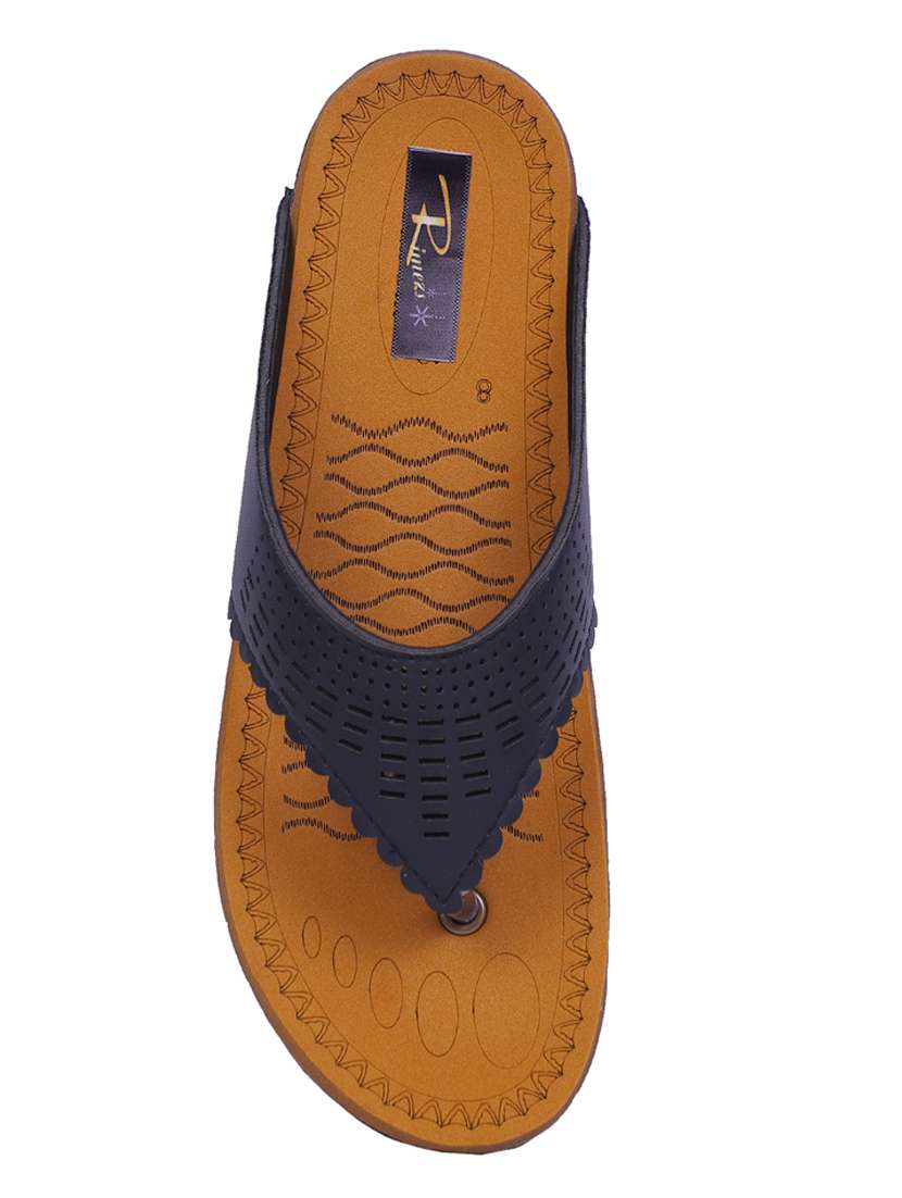 women black cut work flats - 20476188 - Standard Image - 5