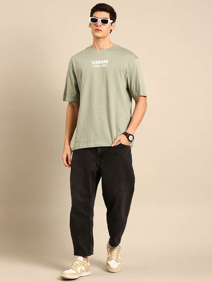 neo mint crew neck chest print t-shirt - 20477905 -  Standard Image - 3