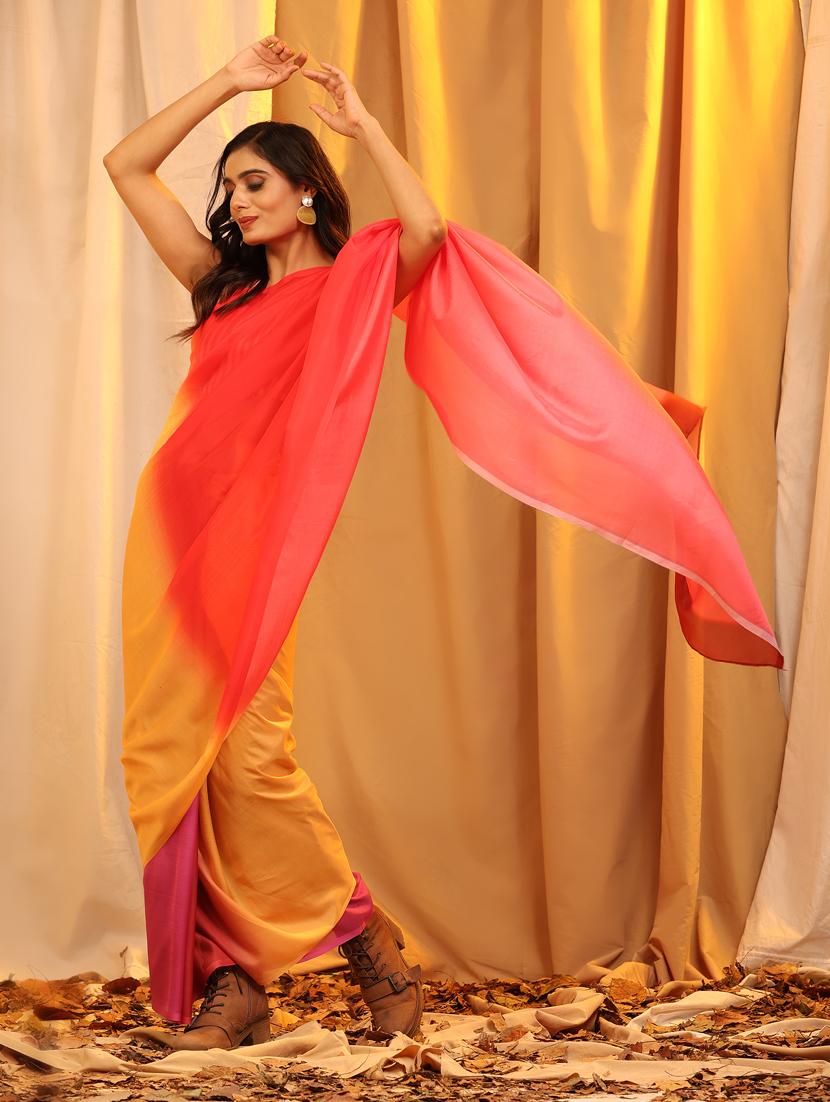 women's ombre multi colored saree - 20477934 - Standard Image - 3