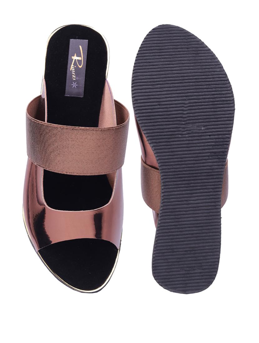 women metallic slip on wedge - 20477961 - Standard Image - 5